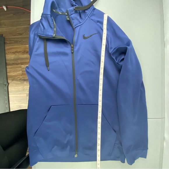 Nike Dri-fit blue long sleeve zippered athletic hoodie Men's size Small - Picture 9 of 11
